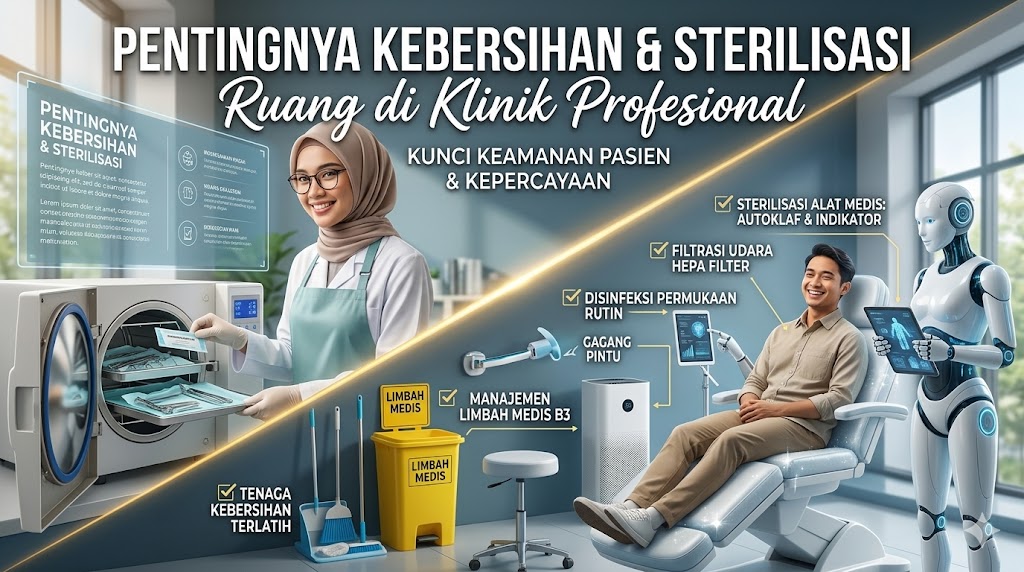 Pentingnya Kebersihan dan Sterilisasi Ruang di Klinik Profesional.