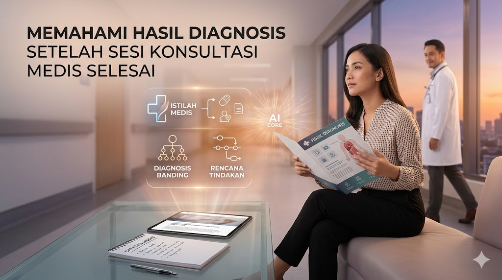 memahami hasil diagnosis setelah sesi konsultasi medis selesai